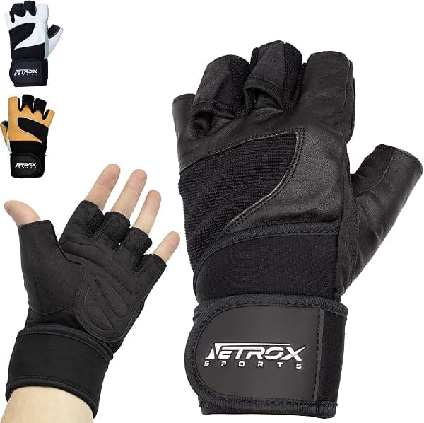 Gants de musculation NetroxSports (cuir)